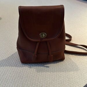 Vintage Coach Brown Leather (daypack) backpack. Never used.